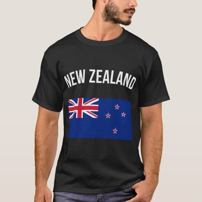 Camiseta Bandeira Nova Zelândia Sports Nova Zelândia (Frente)