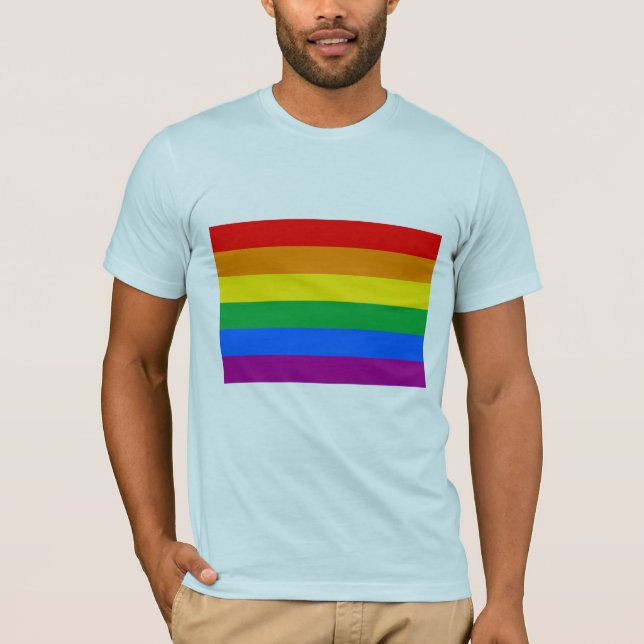 CAMISETA BANDEIRA OFICIAL DO ORGULHO GAY (Frente)