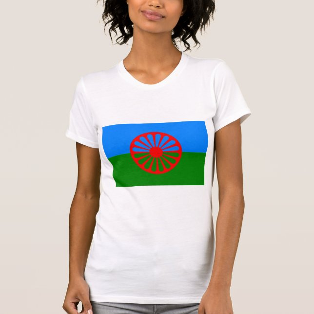 Camiseta Bandeira oficial romanichel (Frente)