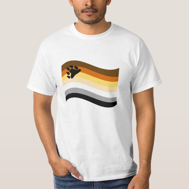 Camiseta Bandeira Ondulada da Orgulho do Urso (Frente)