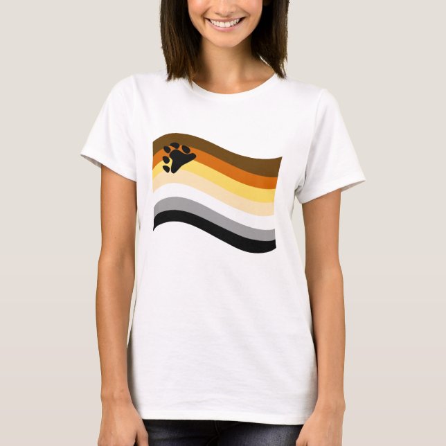 Camiseta Bandeira Ondulada Pata Orgulho Urso (Frente)