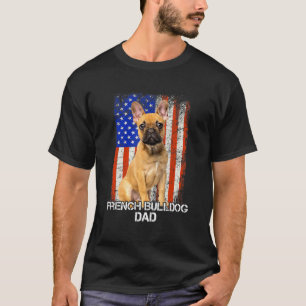 Camiseta Bandeira Pai de Cachorro Francês Dia Pai Bandeira 