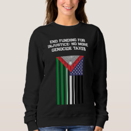 Camiseta Bandeira Palestina-Americana - Parem com Genocídio