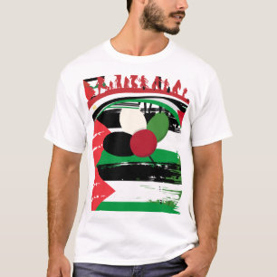 Camiseta Bandeira Palestina e Refugiados Silhuette Art
