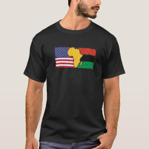 Camiseta Bandeira Pan-Africana E Americana 1