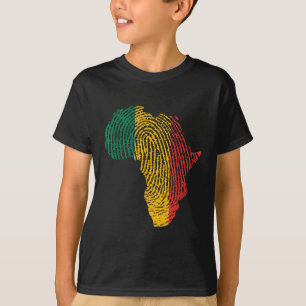 Camiseta Bandeira Pan-Africana Impressão Digital Impressão 