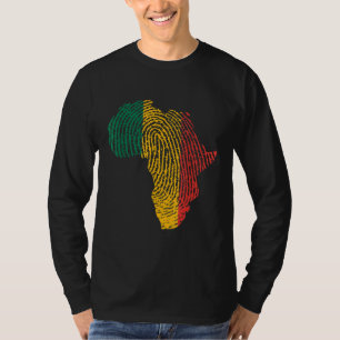 Camiseta Bandeira Pan-Africana Impressão Digital Impressão