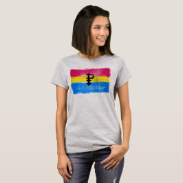 Camiseta BANDEIRA PANSEXUAL PINTADA e SÍMBOLO do ORGULHO