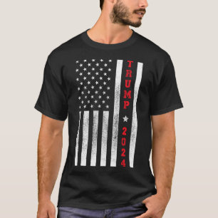 Camiseta Bandeira Patriótica 4 De Julho Trump 2024