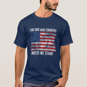Camiseta Bandeira Patriótica Afastada para Deus e País