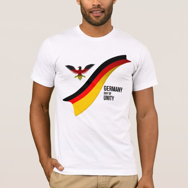 Camiseta Bandeira Patriótica Alemã, Dia Alemão Da Unidade (Frente)