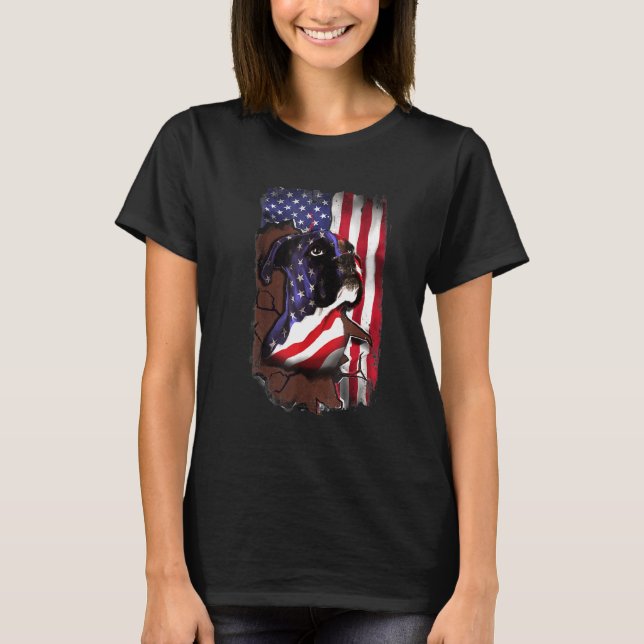 Camiseta Bandeira Patriótica Americana Bandeira Usa (Frente)