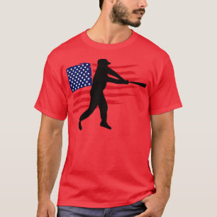 Camiseta Bandeira Patriótica Americana Baseball 4