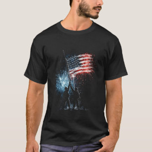 Camiseta Bandeira Patriótica Americana de 1776 para Homens