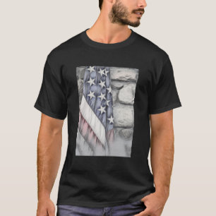 Camiseta Bandeira Patriótica Americana dos EUA na Parede