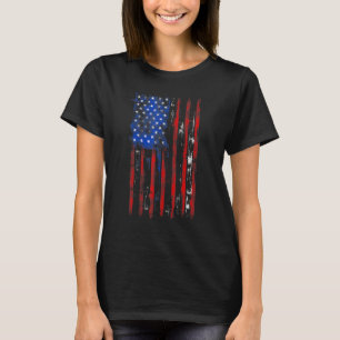 Camiseta Bandeira Patriótica Americana L Bandeira Quarto De