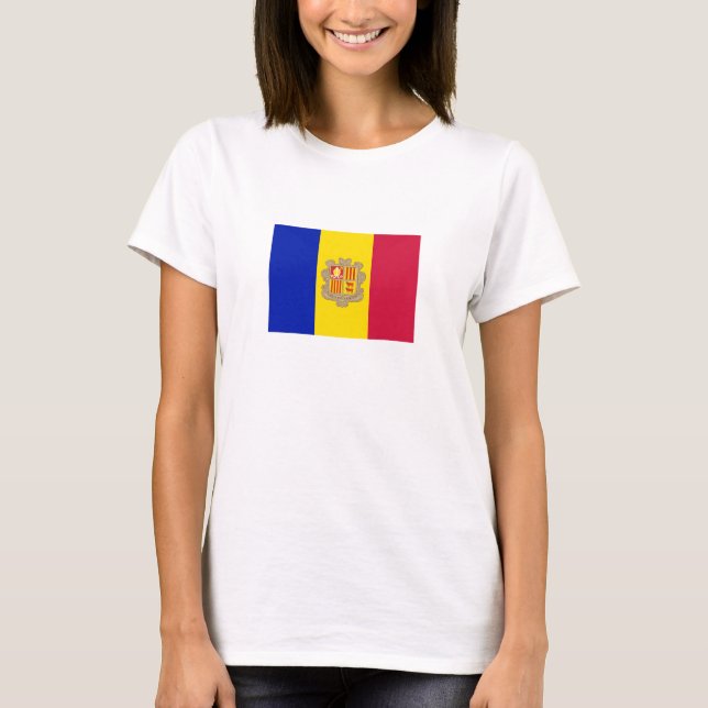 Camiseta Bandeira Patriótica Andorra (Frente)