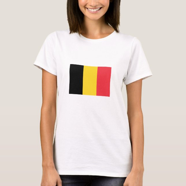 Camiseta Bandeira Patriótica Belga (Frente)