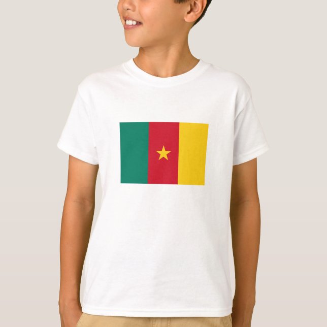 Camiseta Bandeira Patriótica Camarões (Frente)