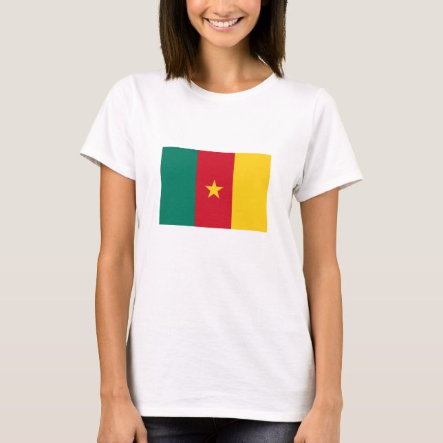 Camiseta Bandeira Patriótica Camarões (Frente)