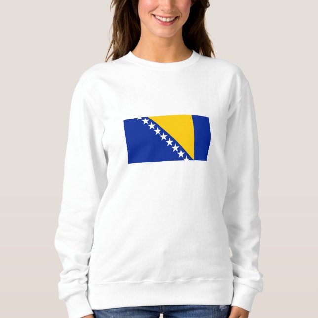Camiseta Bandeira Patriótica da Bósnia-Herzegovina (Frente)