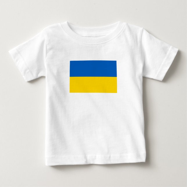 Camiseta Bandeira Patriótica da Ucrânia (Frente)