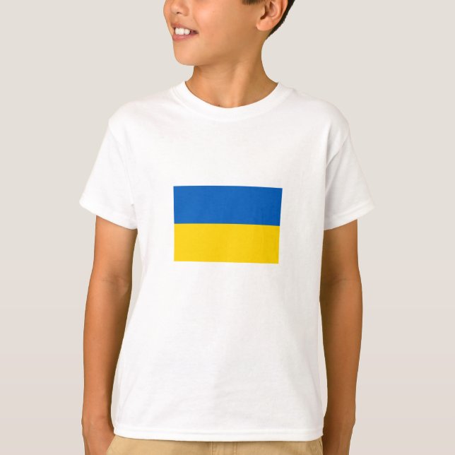 Camiseta Bandeira Patriótica da Ucrânia (Frente)
