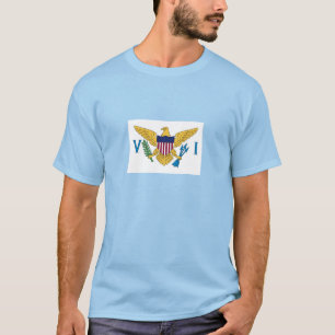 Camiseta Bandeira Patriótica das Ilhas Virgens Americanas