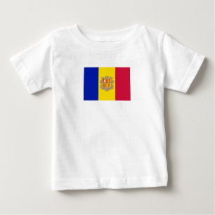 Camiseta Bandeira patriótica de Andorra