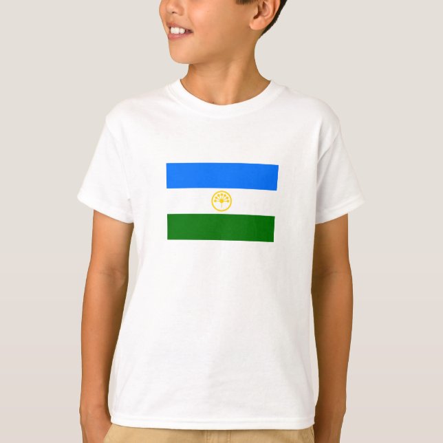 Camiseta Bandeira Patriótica de Bashkortostan (Frente)