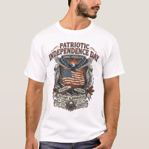 Camiseta Bandeira Patriótica de Ferrugem Sobrevivente Apoca