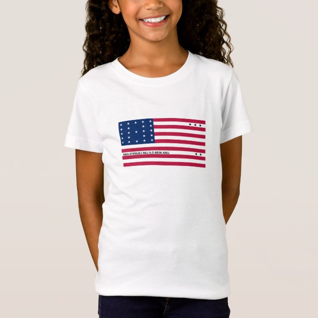 Camiseta Bandeira Patriótica do Atol Bikini (Frente)