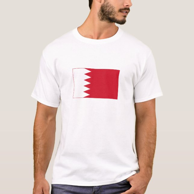 Camiseta Bandeira Patriótica do Bahrein (Frente)