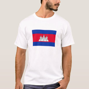 Camiseta Bandeira Patriótica do Camboja