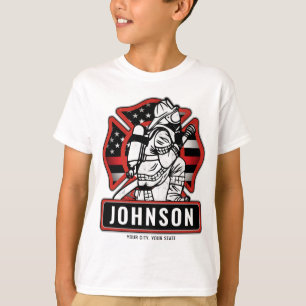 Camiseta Bandeira Patriótica do Corpo de Bombeiros Personal