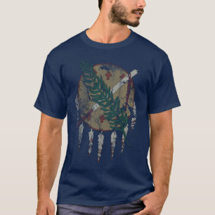 Camiseta Bandeira patriótica do estado do Grunge do vintag