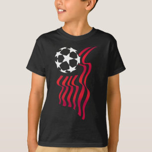 Camiseta Bandeira Patriótica Do EUA Amante De Futebol Para