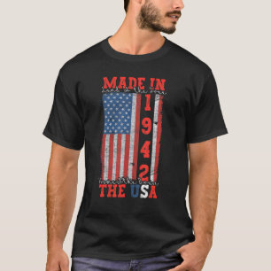 Camiseta Bandeira Patriótica Dos Eua, 1942, 80 B Dia Ind, 8