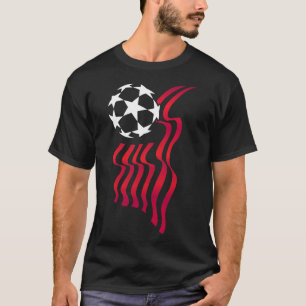 Camiseta Bandeira Patriótica Dos EUA Amante De Futebol Para