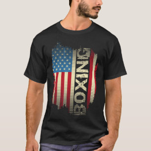 Camiseta Bandeira Patriótica dos EUA Boxe Kickboxing Kickbo