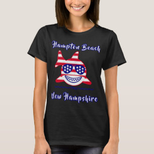 Camiseta Bandeira Patriótica dos EUA da Praia de Hampton Ne