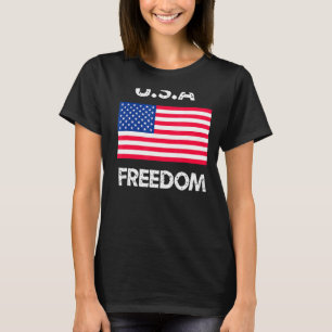 Camiseta Bandeira Patriótica Dos Eua E Liberdade 4 De Julho