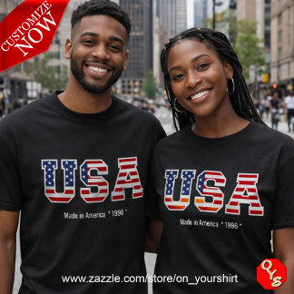 Camiseta Bandeira Patriótica dos EUA feita na América