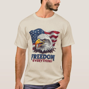Camiseta Bandeira Patriótica Liberdade Acima de Tudo