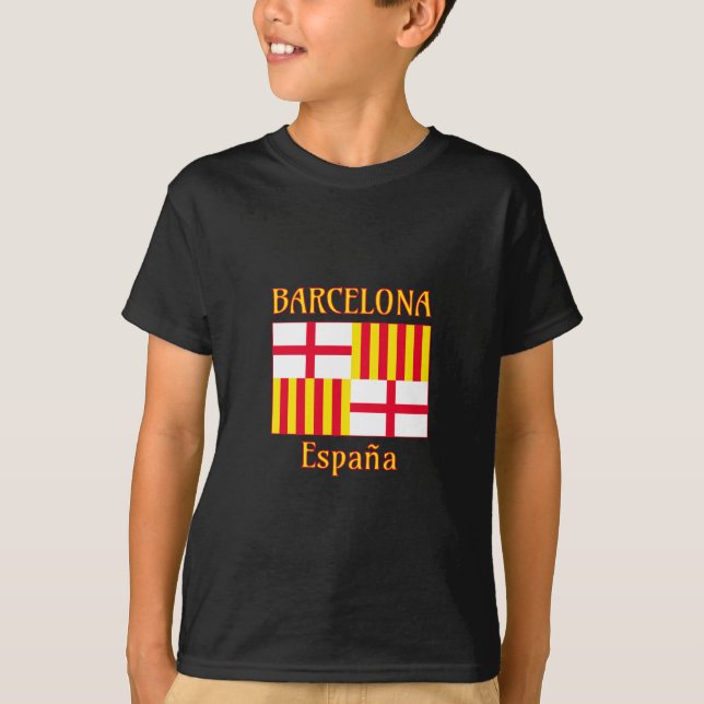 Camiseta Bandeira Patriótica Red White Amarelo de Barcelona (Frente)