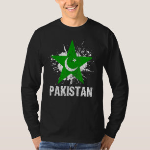 Camiseta Bandeira Patriótica Vintage Paquistanesa Orgulho P