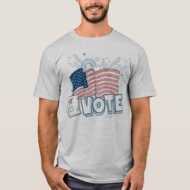 Camiseta Bandeira Patriótica Voto Masculino (Frente)