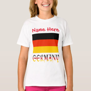 Camiseta Bandeira Personalizada da Alemanha Garotas de Hera