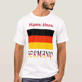 Camiseta Bandeira Personalizada da Alemanha Herança Masculi