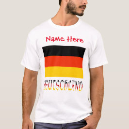 Camiseta Bandeira Personalizada da Alemanha Herança Masculi